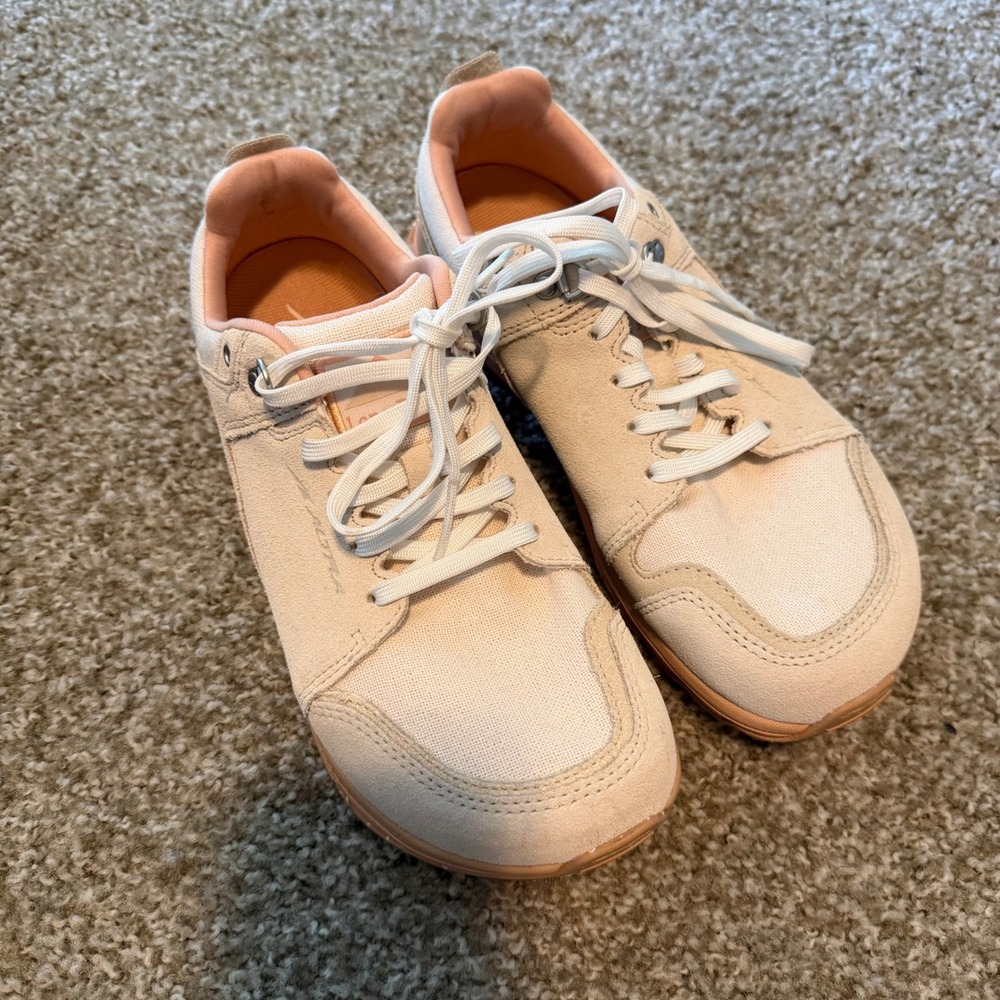 Altra Lone Peak Alpine Womens 8.5 Off White Tan Suede Zero Drop Trail Shoes